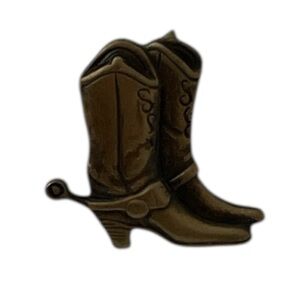 Bronze Western Boots Pin